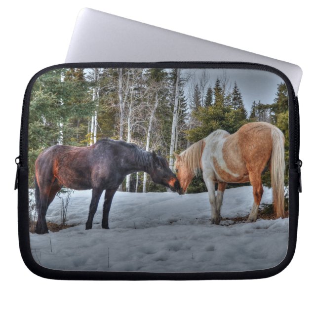 Horses - American Western Theme Laptop Sleeve (Front)