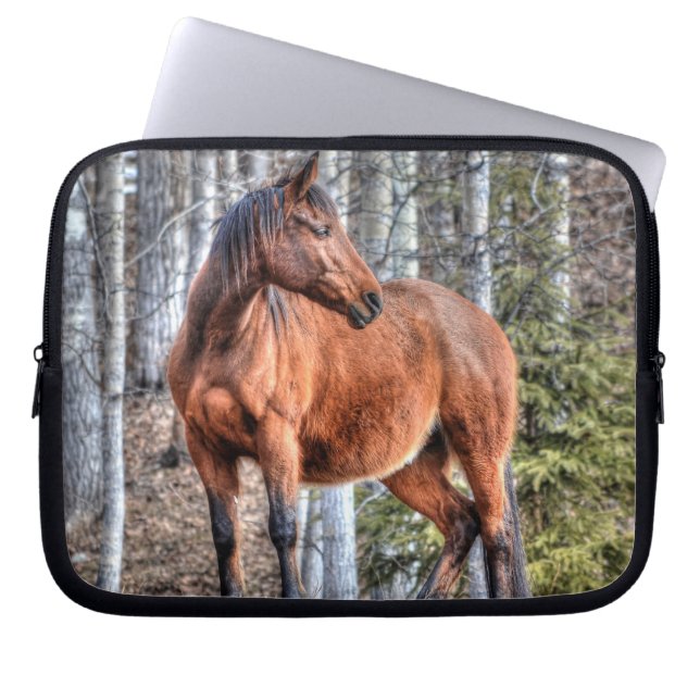 Horses - American Western Theme Laptop Sleeve (Front)