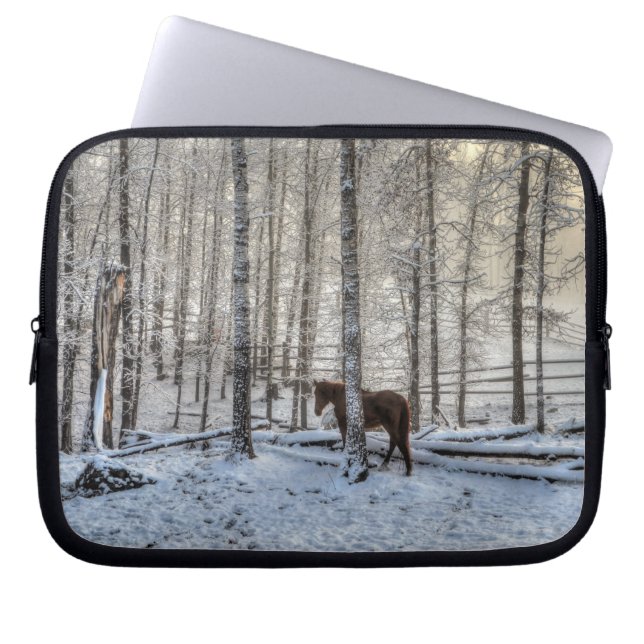 Horses - American Western Theme Laptop Sleeve (Front)