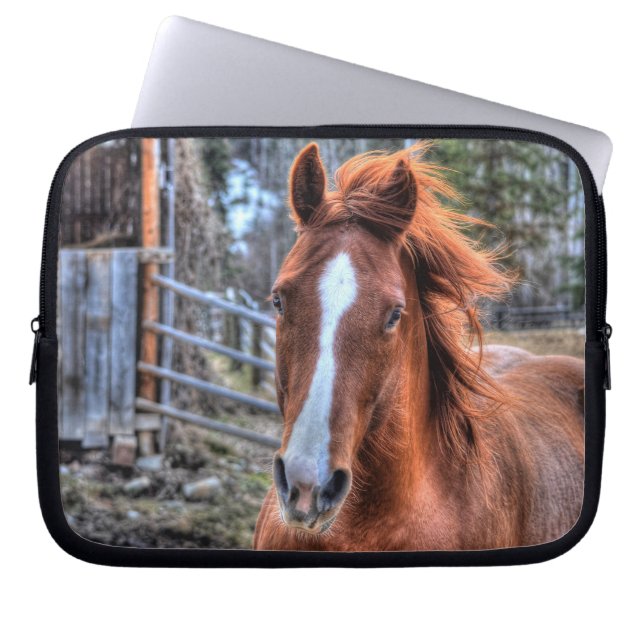 Horses - American Western Theme Laptop Sleeve (Front)