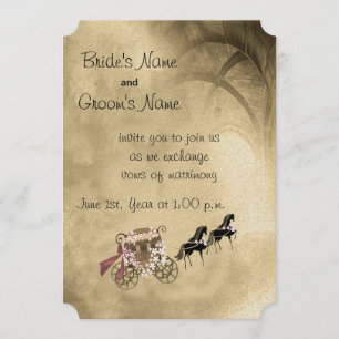 Horses and Carriage Wedding Invitation