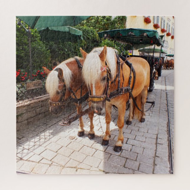 Horses and carriages jigsaw puzzle (Vertical)