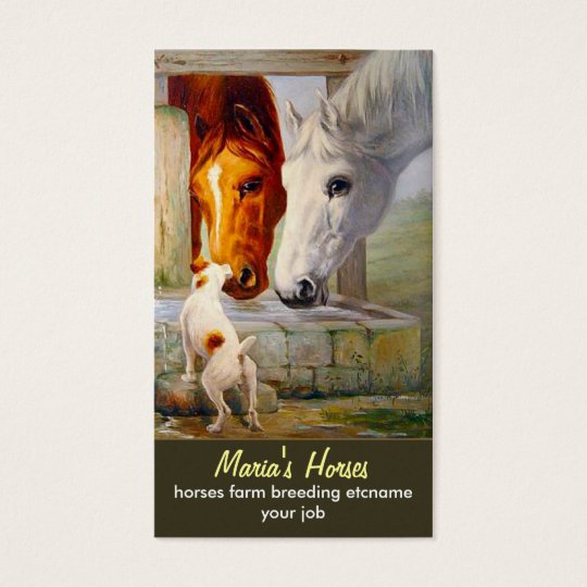 horses and dog business card