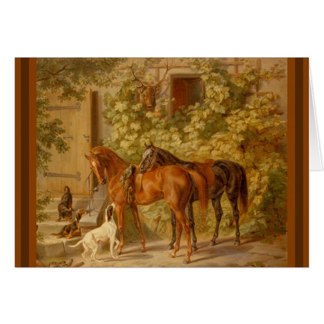 Horses and Dogs in Stable Yard (Front Horizontal)