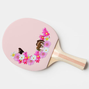 Horses And Gerbera Flower Garland, Ping Pong Paddle