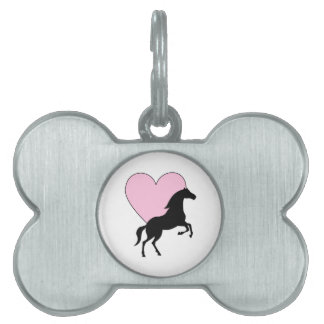 Horses and Love Pet ID Tag