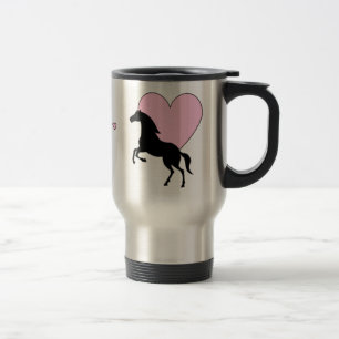 Horses and Love Travel Mug