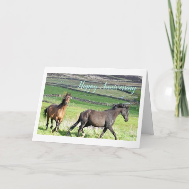 Horses Anniversary Card (Front)