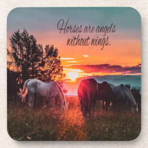 Horses are angels without wings coaster