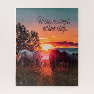 Horses are angels without wings jigsaw puzzle