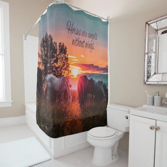 Horses are angels without wings shower curtain (In Situ)