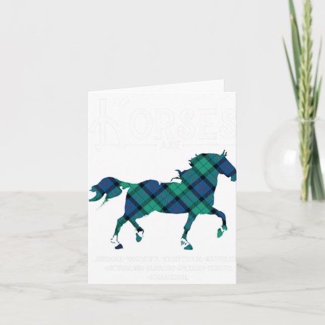 Horses Are Awesome - Horse Lover Horseback Riding  Card (Front)