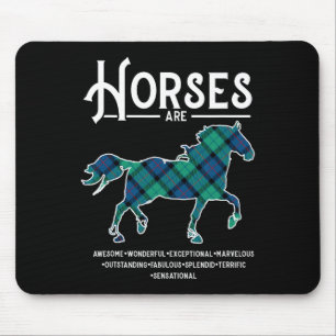 Horses Are Awesome - Horse Lover Horseback Riding Mouse Mat