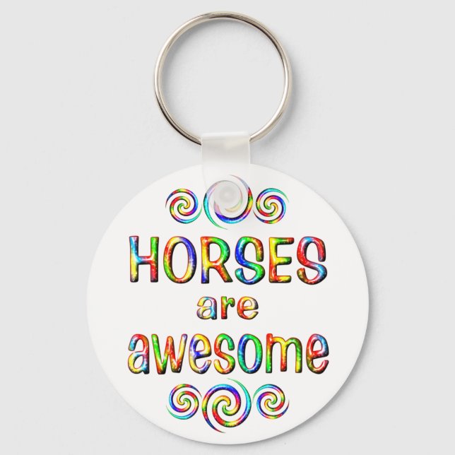 HORSES ARE AWESOME KEY RING (Front)