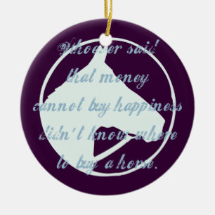 Horses are Happiness Ceramic Tree Decoration