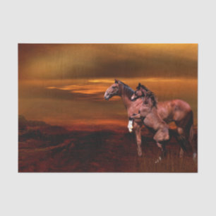 Horses at dusk tissue paper
