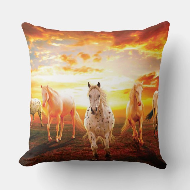 Horses at sunset cushion (Front)