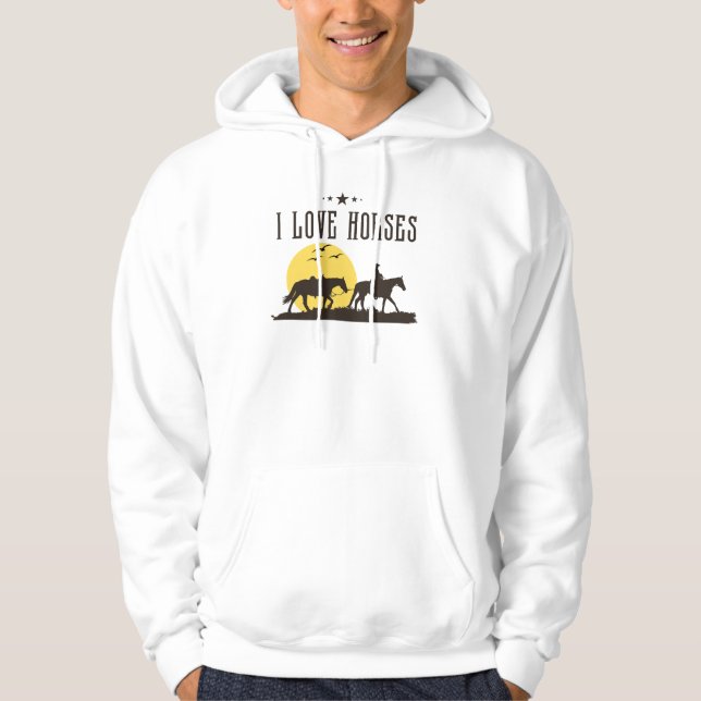 Horses at sunset  hoodie (Front)