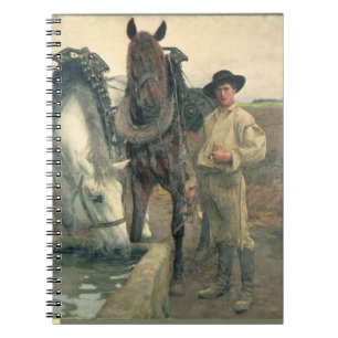 Horses at the Water Trough, 1884 (oil on canvas) Notebook