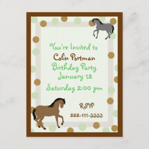 Horses Birthday Invitation