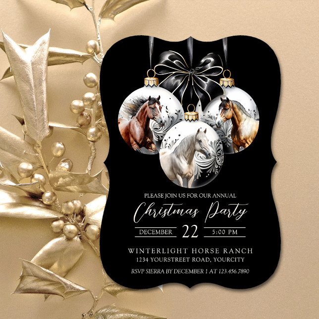 Horses black and gold Christmas (Horses black and gold Christmas)