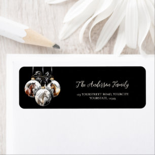 Horses black and gold Christmas quote
