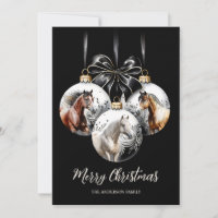 Horses black and gold Christmas quote