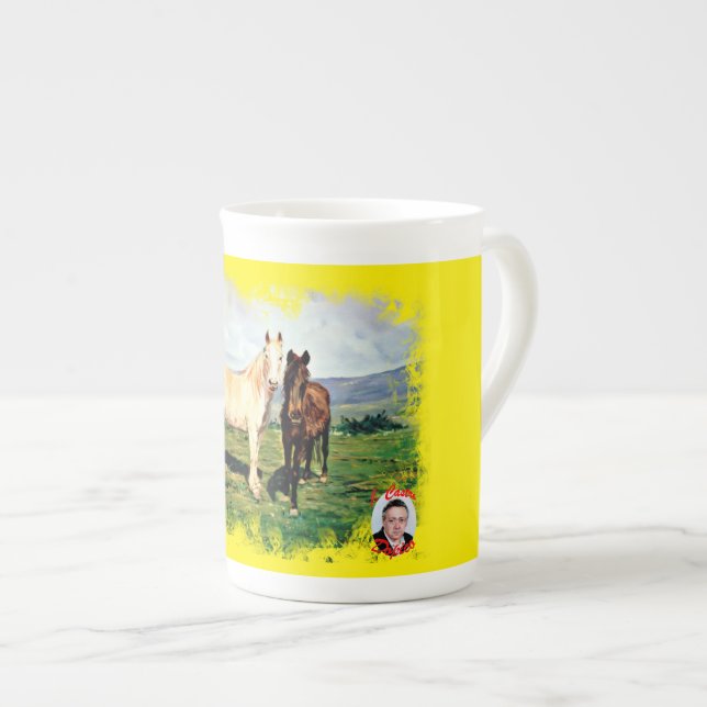 Horses Bone China Mug (Front Right)