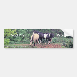 Horses BumperSticker-customise Bumper Sticker