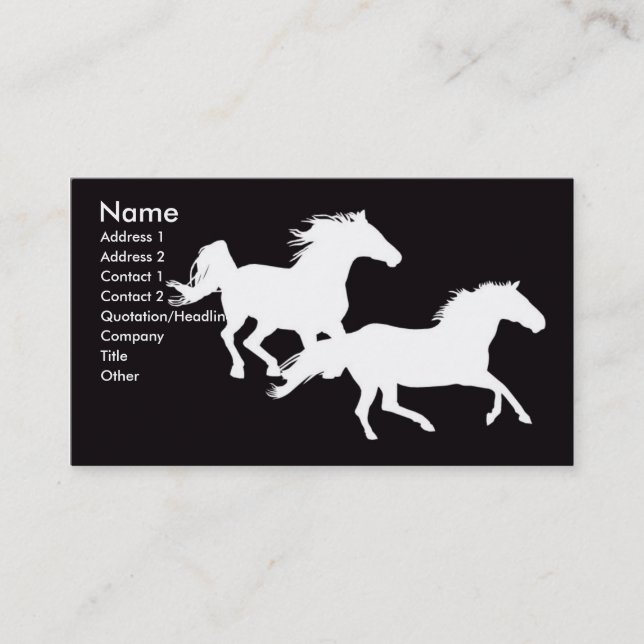 horses business card (Front)