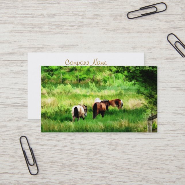 HORSES BUSINESS CARD (Front/Back In Situ)