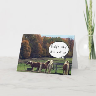***HORSES CAN'T BELIEVE THE NEWS*** 50th BIRTHDAY Card