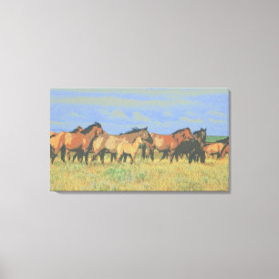 horses canvas print