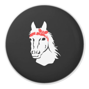 Horses Ceramic Knob