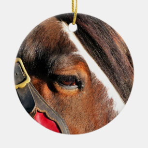 HORSES CERAMIC TREE DECORATION