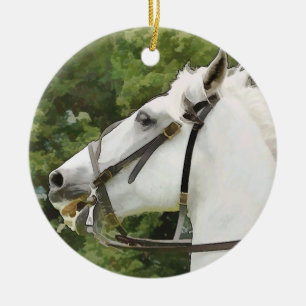 HORSES CERAMIC TREE DECORATION