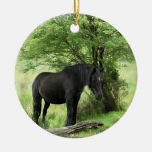 HORSES CERAMIC TREE DECORATION