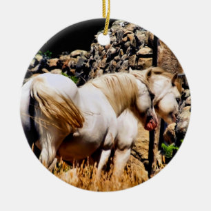 HORSES CERAMIC TREE DECORATION