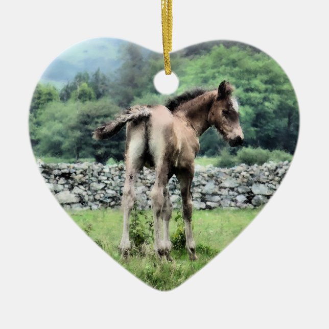 HORSES CERAMIC TREE DECORATION (Front)