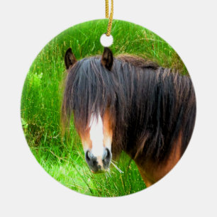 HORSES CERAMIC TREE DECORATION