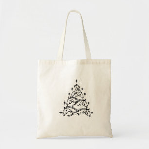 Horses Christmas Tree Equestrian Holiday Xmas Tote Bag