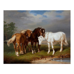 Horses circa 1864 poster