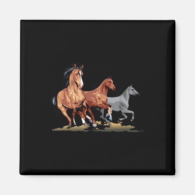 Horses Collage  Magnet (Front)