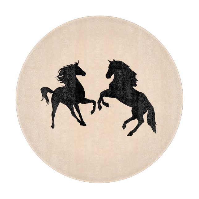 Horses Couple Cutting Board Your Colors (Front)