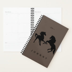 Horses - Customisable + Add Your Text / Name Planner