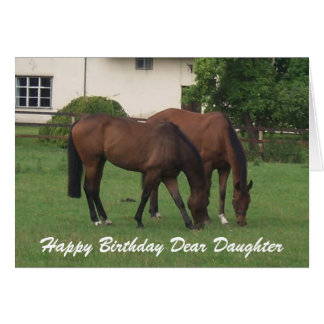 Horse Birthday For Daughter Greeting Cards | Zazzle.co.uk