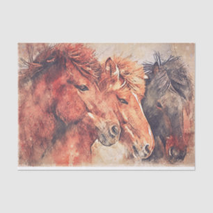 Horses Decoupage, Collage or tissue paper. Tissue Paper