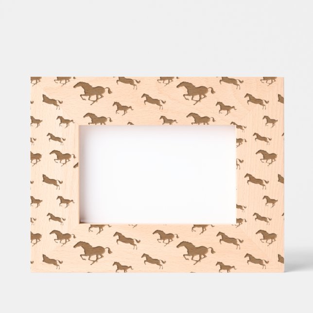 Horses Design Etched Picture Frame (Front)