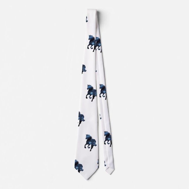 Horses , Elegant Tie Blue  Horse (Front)