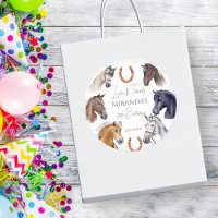 Horses equestrian elegant birthday party favour